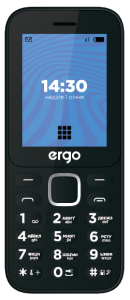Мобільний телефон ERGO E241 Dual Sim (чорний) фото