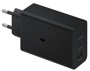 мережева зарядка SAMSUNG Trio 65W (2 Type-C+USB) Black /EP-T6530NBEGRU фото