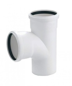 Трійник каналізаційний Rehau Raupiano Plus, 50-50мм, 87°, поліпропілен, білий фото