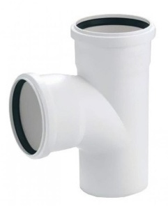 Трійник каналізаційний Rehau Raupiano Plus, 110-90мм, 87°, поліпропілен, білий фото