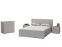 Спальня Beige (Беж) Комплект 3, Готові кольорові рішення  А: Корпус ДСП дуб сонома трюфель, фасад ДСП біле дерево с фотодруком фото