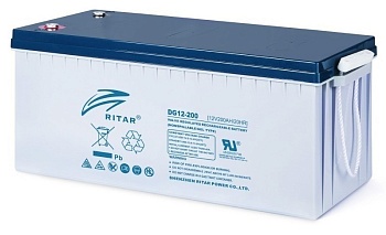 Re/бат RITAR DG12-200 12V/200Ah GEL Гелевий аккумулятор для сонячних батарей фото